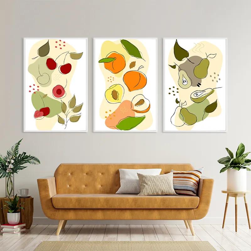Obraz Multicanvas Vegetables Set mockup 4