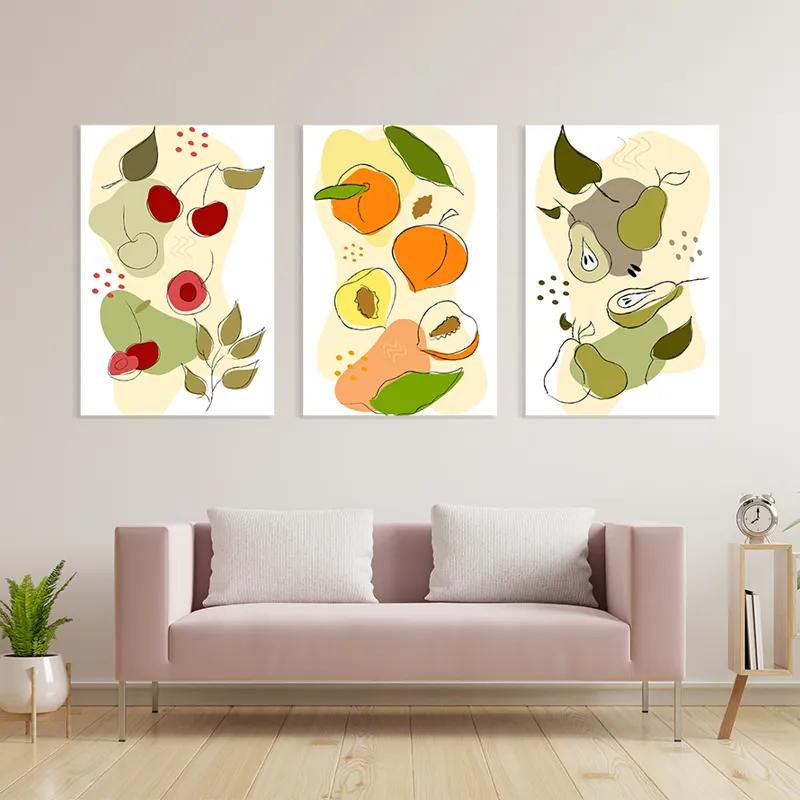 Obraz Multicanvas Vegetables Set mockup 3