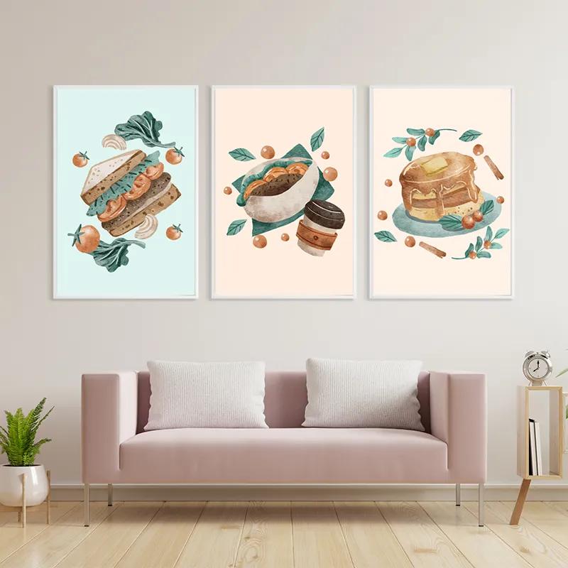 Obraz Multicanvas Food Set mockup 3