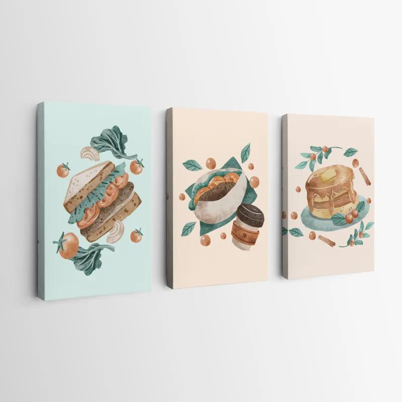 Obraz Multicanvas Food Set mockup 0