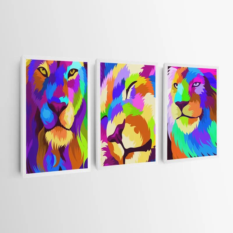 Obraz Multicanvas Lion Set mockup 0