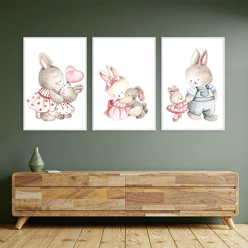 Obraz Multicanvas Bunny Family mockup 2