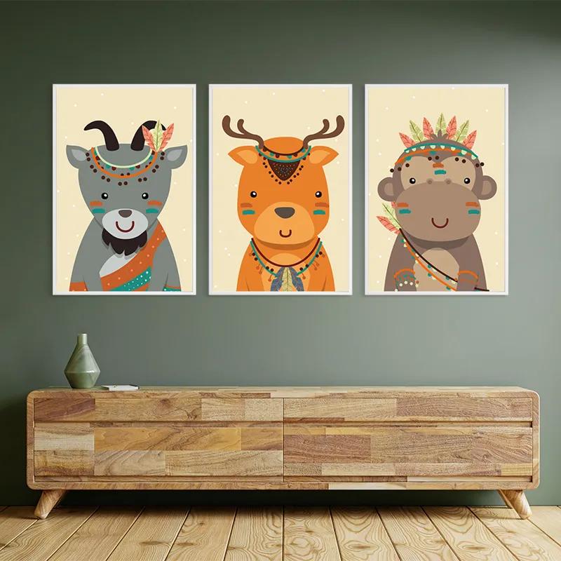 Obraz Multicanvas Indiannimals mockup 2