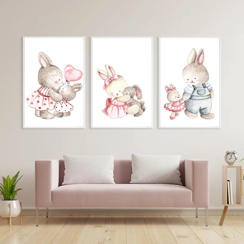 Obraz Multicanvas Bunny Family mockup 3