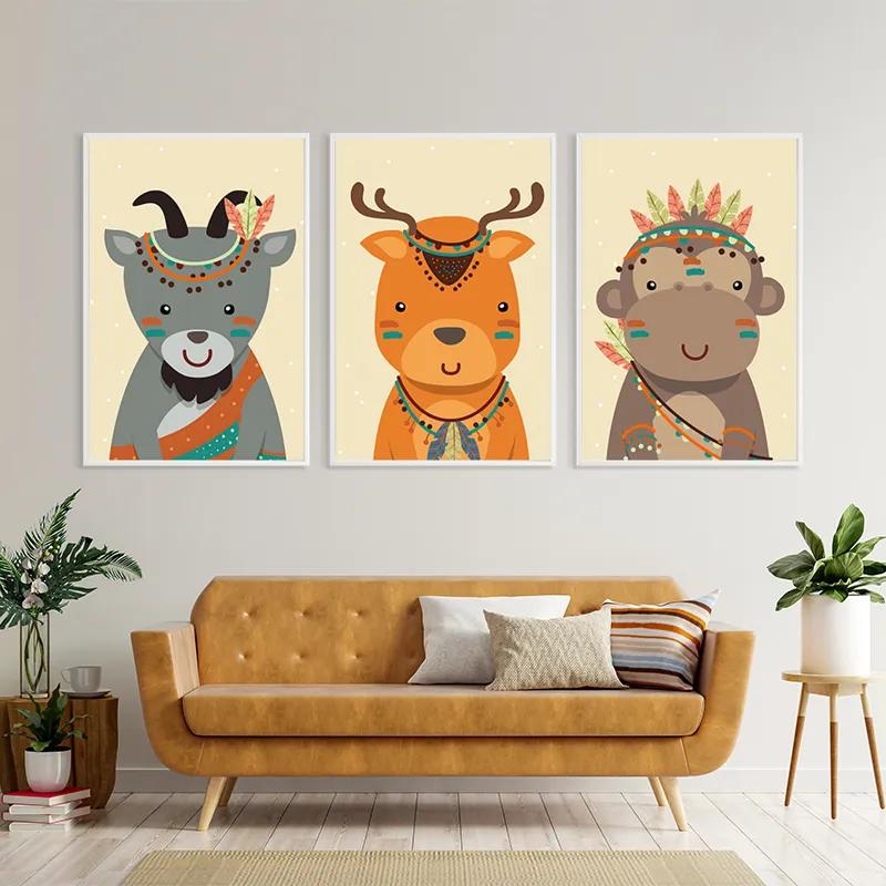 Obraz Multicanvas Indiannimals mockup 4