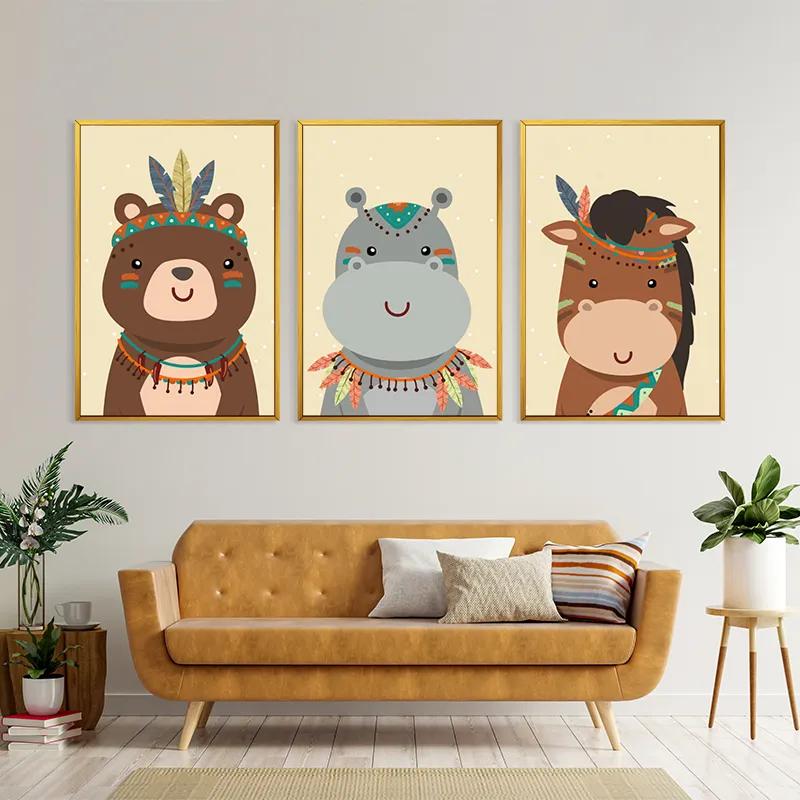 Obraz Multicanvas Indiannimals Set mockup 4