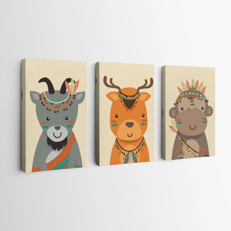Obraz Multicanvas Indiannimals mockup 0
