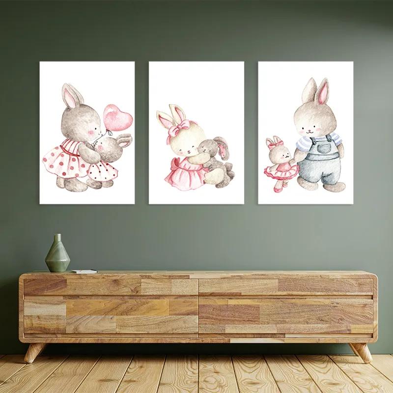 Obraz Multicanvas Bunny Family mockup 2