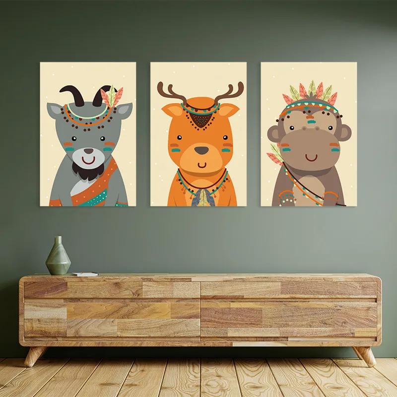Obraz Multicanvas Indiannimals mockup 2
