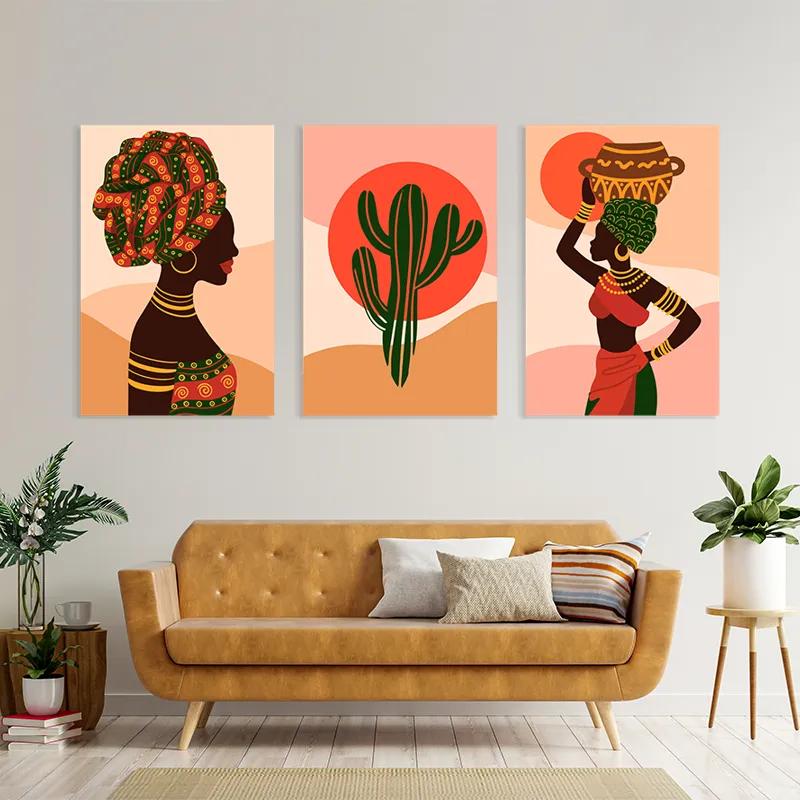 Obraz Multicanvas African Tradition Set mockup 4