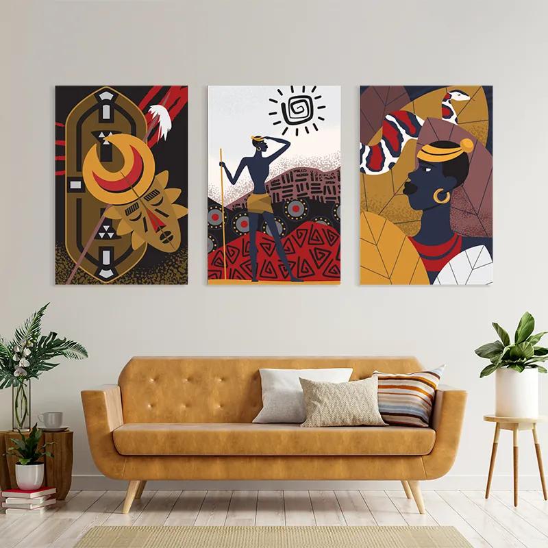 Obraz Multicanvas Hunters Set mockup 4