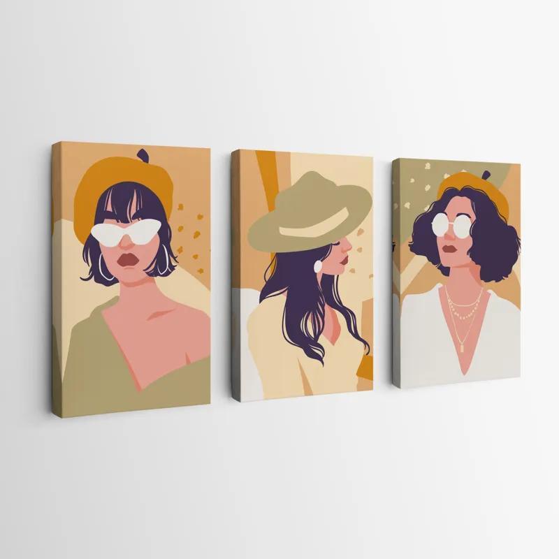Obraz Multicanvas Modern Woman Set mockup 0