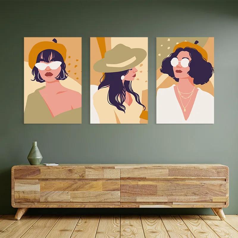 Obraz Multicanvas Modern Woman Set mockup 2