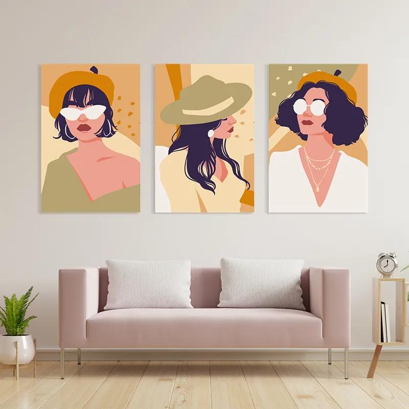 Obraz Multicanvas Modern Woman Set mockup 3