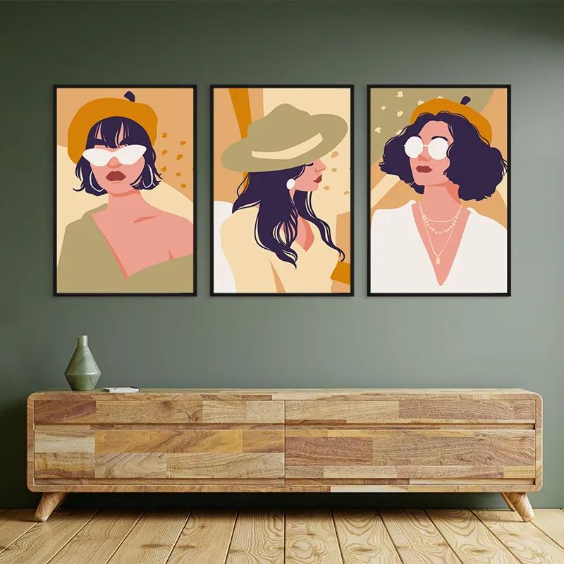 Obraz Multicanvas Modern Woman Set mockup 2