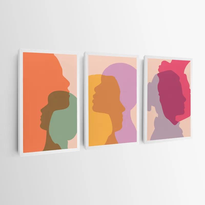 Obraz Multicanvas Abstract Shilouette mockup 0