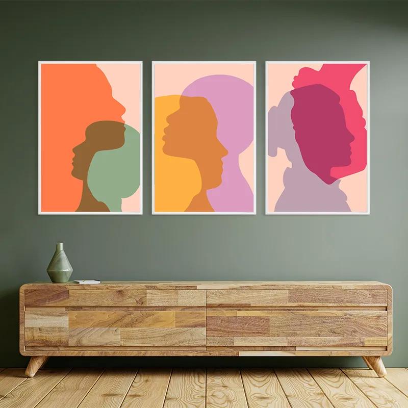 Obraz Multicanvas Abstract Shilouette mockup 2