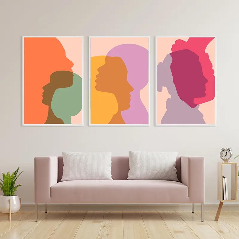 Obraz Multicanvas Abstract Shilouette mockup 3