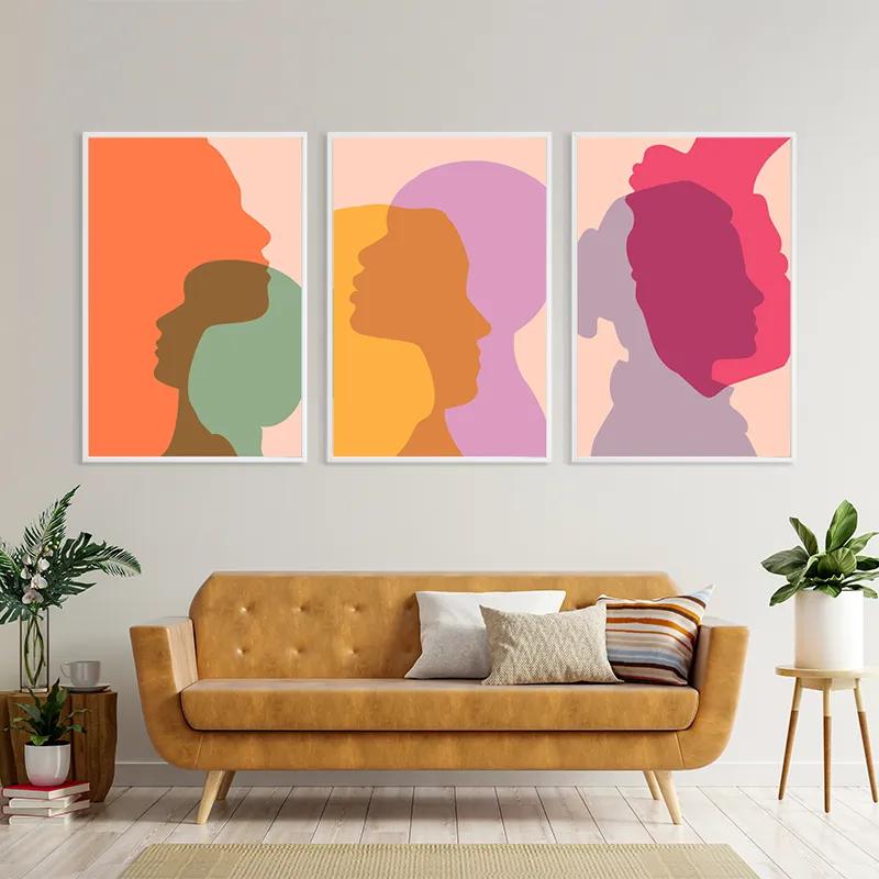 Obraz Multicanvas Abstract Shilouette mockup 4