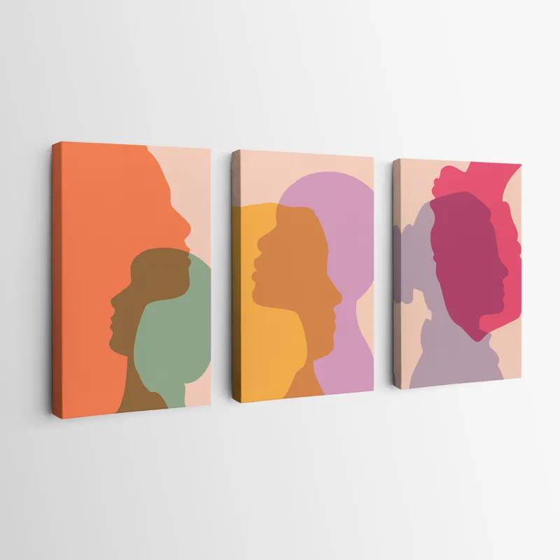 Obraz Multicanvas Abstract Shilouette mockup 0