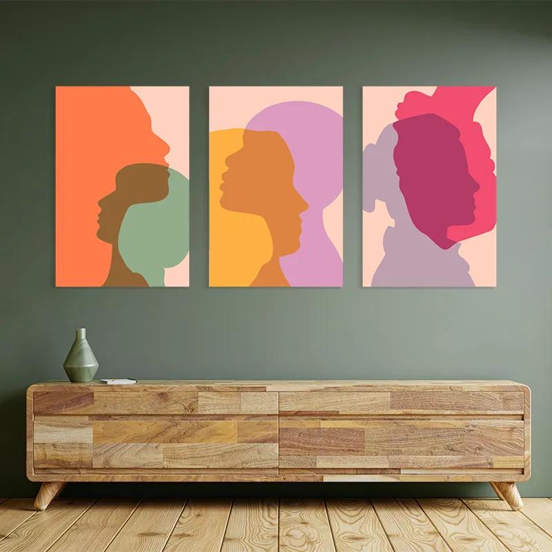 Obraz Multicanvas Abstract Shilouette mockup 2