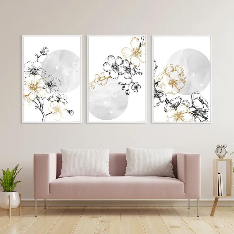 Obraz Multicanvas Grey Moon Nature Set mockup 3