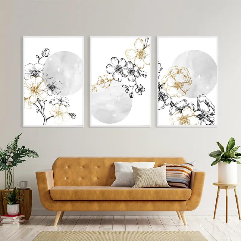 Obraz Multicanvas Grey Moon Nature Set mockup 4