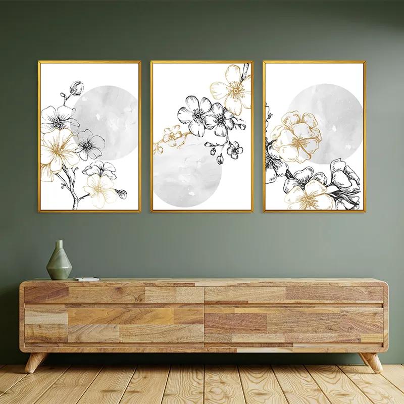 Obraz Multicanvas Grey Moon Nature Set mockup 2