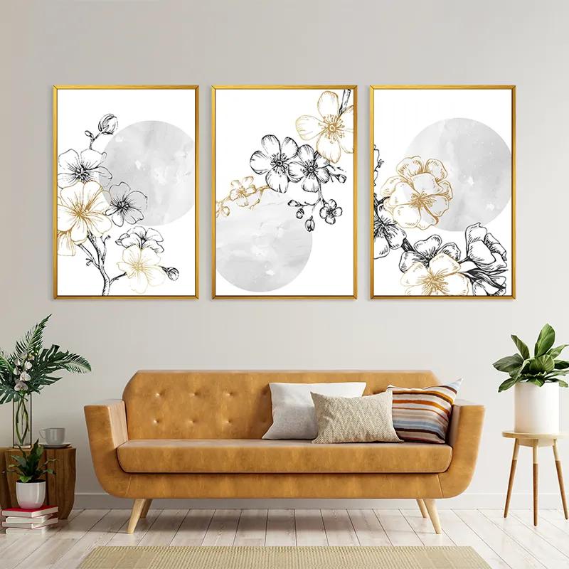 Obraz Multicanvas Grey Moon Nature Set mockup 4