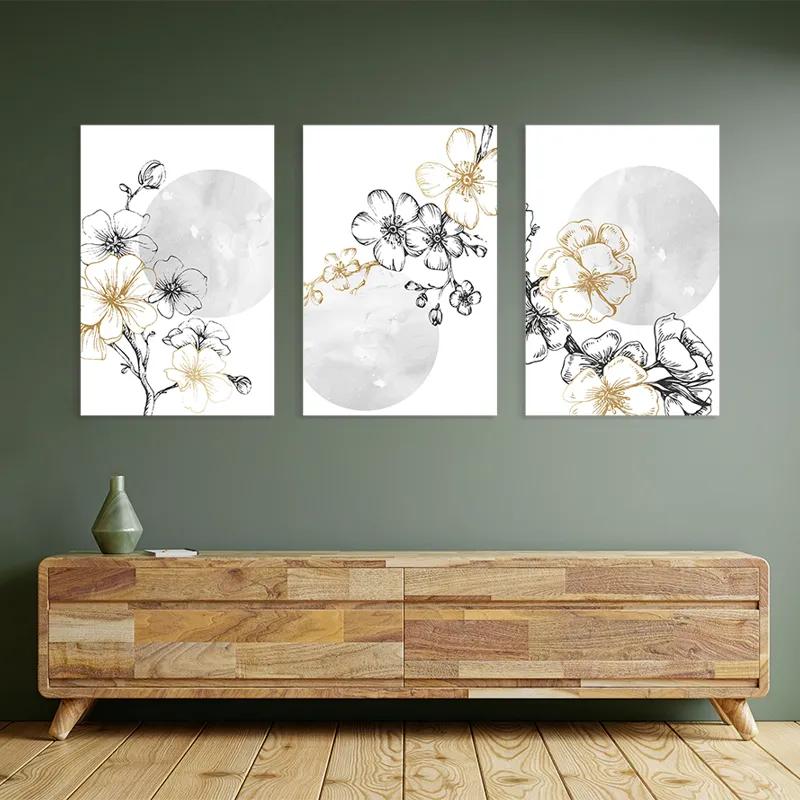 Obraz Multicanvas Grey Moon Nature Set mockup 2