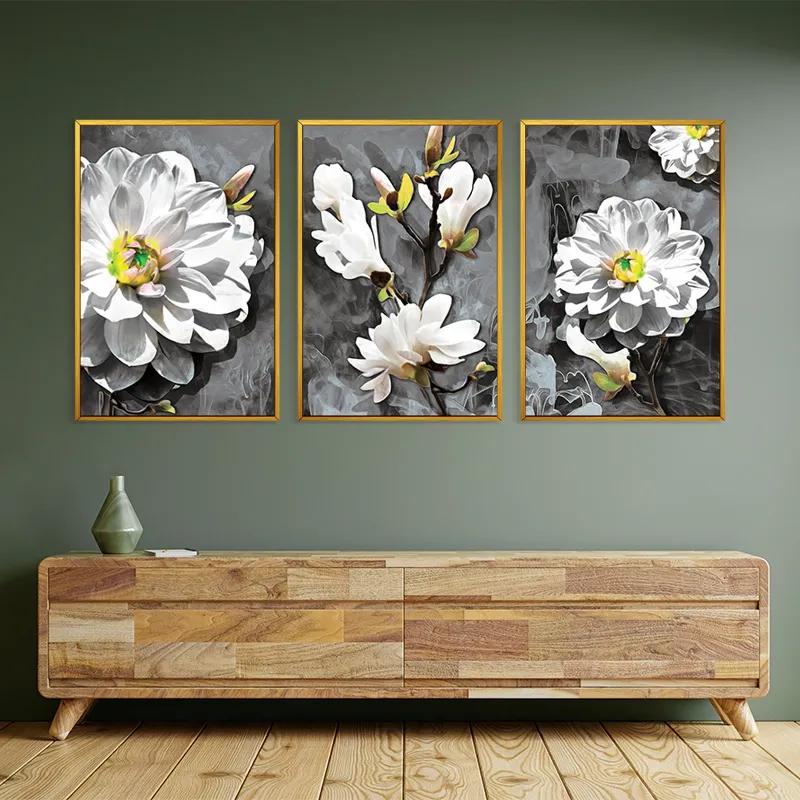 Obraz Multicanvas Smoke White Flower mockup 2