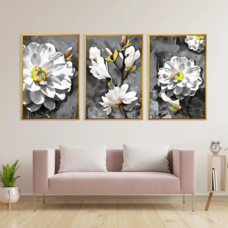 Obraz Multicanvas Smoke White Flower mockup 3