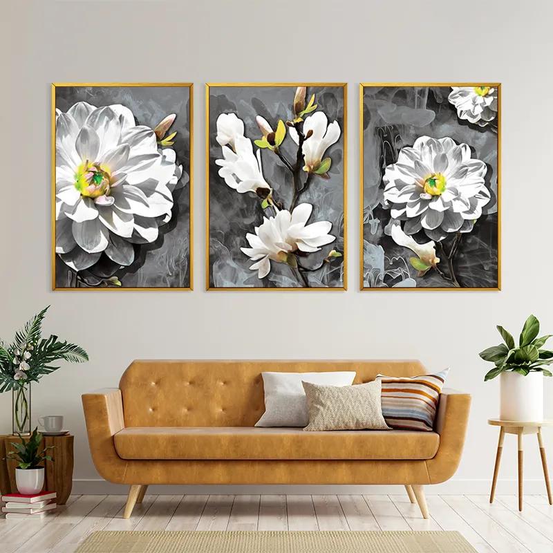 Obraz Multicanvas Smoke White Flower mockup 4