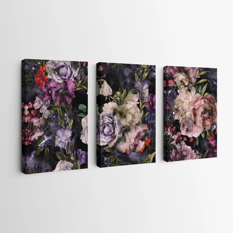 Abstract Purple Flowers mockup 0
