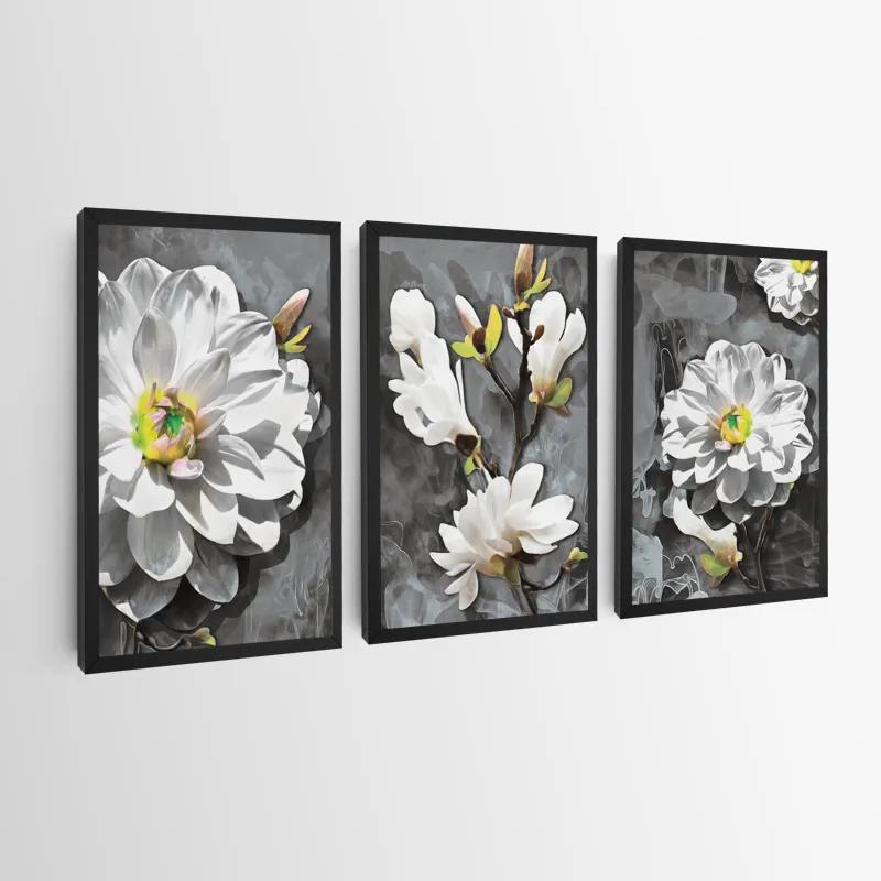 Obraz Multicanvas Smoke White Flower mockup 0