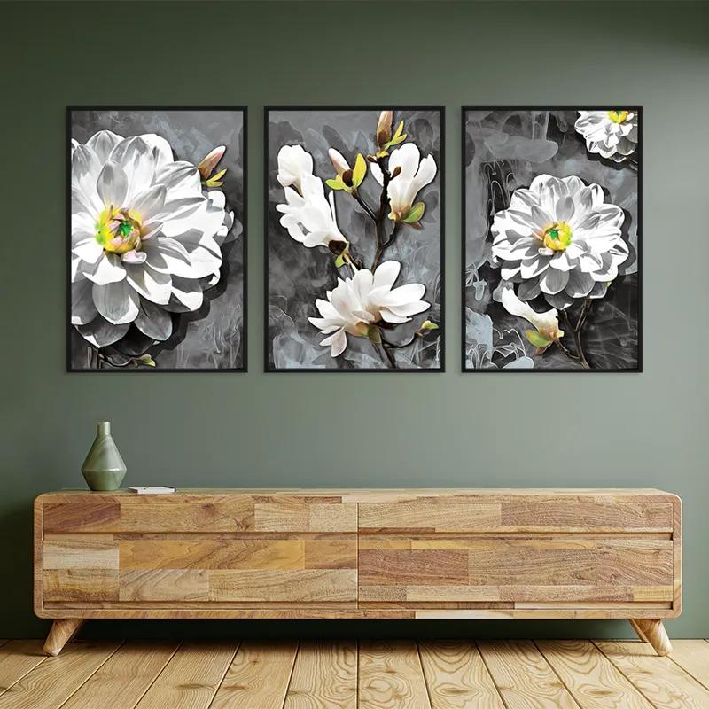 Obraz Multicanvas Smoke White Flower mockup 2