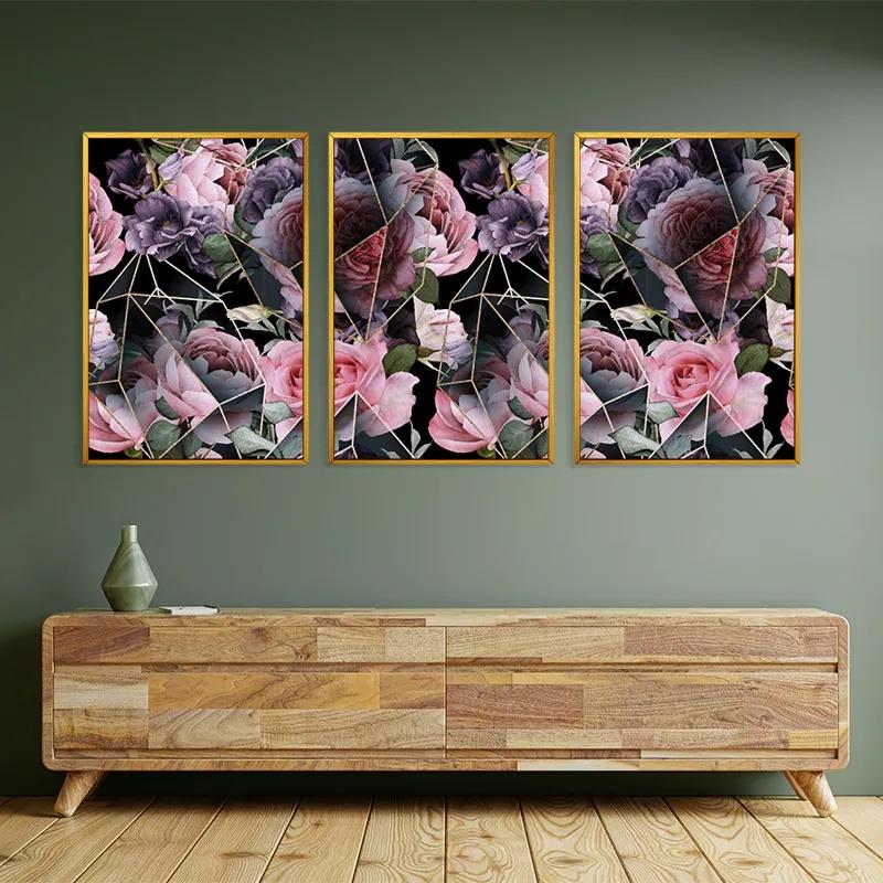 Obraz Multicanvas Glass Flower mockup 2