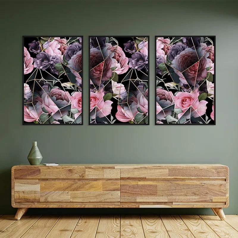 Obraz Multicanvas Glass Flower mockup 2