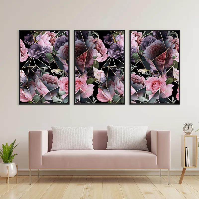 Obraz Multicanvas Glass Flower mockup 3