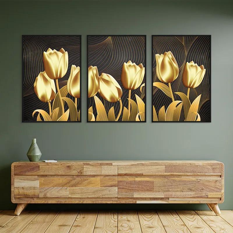 Obraz Multicanvas Golden Tulip mockup 2