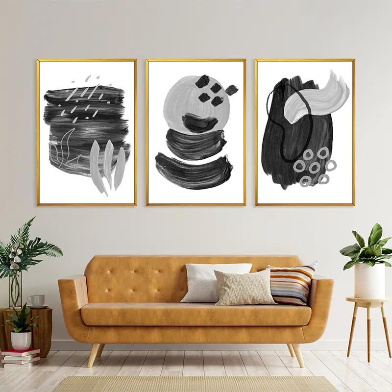 Obraz Multicanvas Minimalist Grey mockup 4