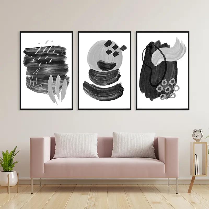 Obraz Multicanvas Minimalist Grey mockup 3