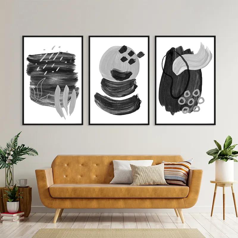 Obraz Multicanvas Minimalist Grey mockup 4