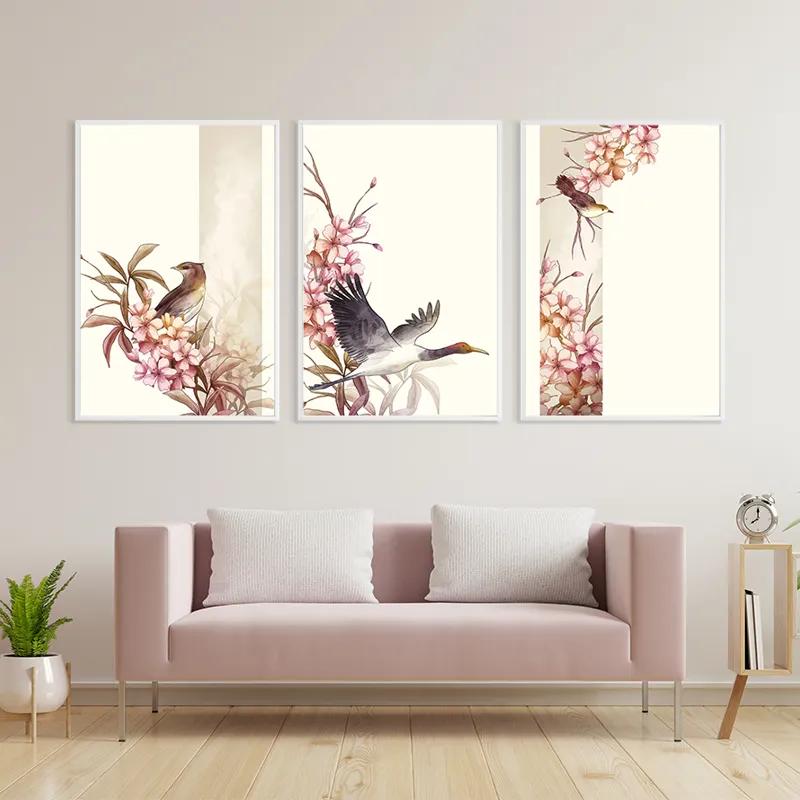 Obraz Multicanvas Asiatic Pink Flower mockup 3