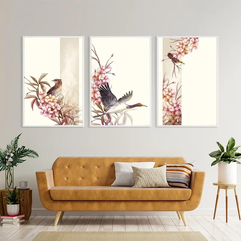 Obraz Multicanvas Asiatic Pink Flower mockup 4