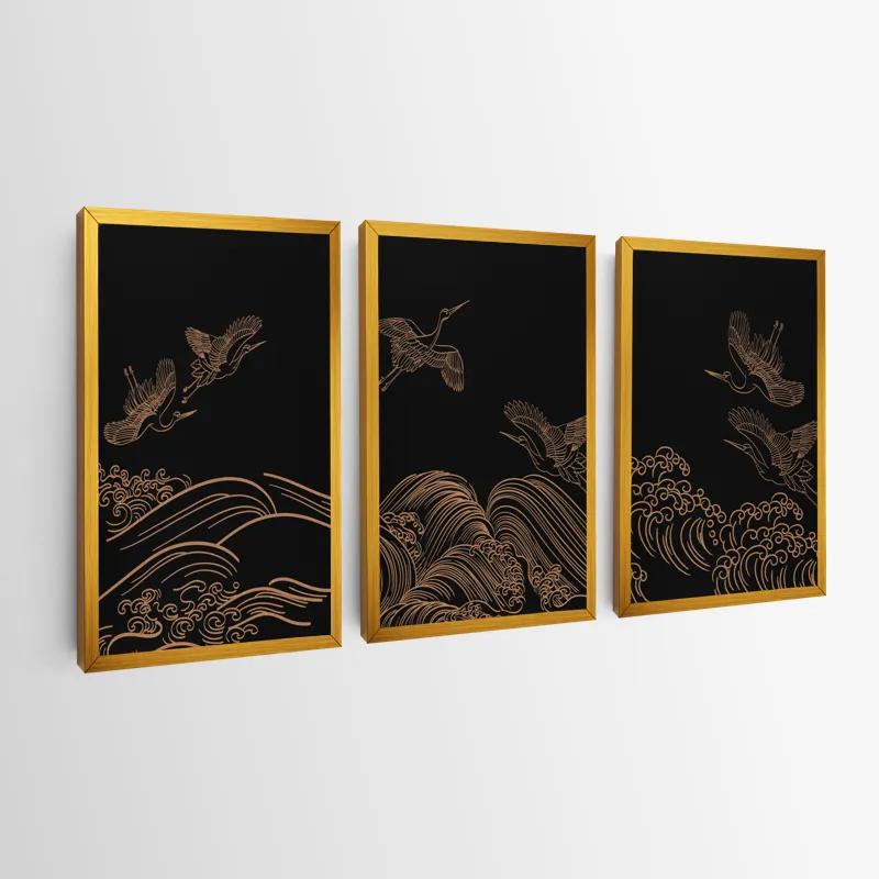 Obraz Multicanvas Goldird Set mockup 0