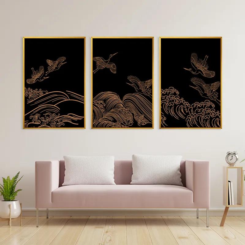 Obraz Multicanvas Goldird Set mockup 3