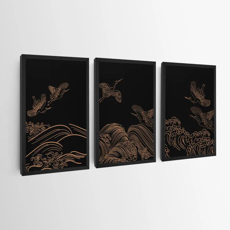 Obraz Multicanvas Goldird Set mockup 0