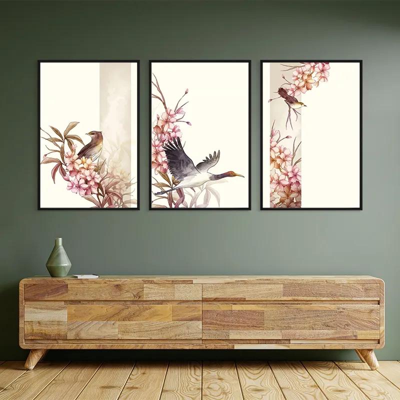 Obraz Multicanvas Asiatic Pink Flower mockup 2