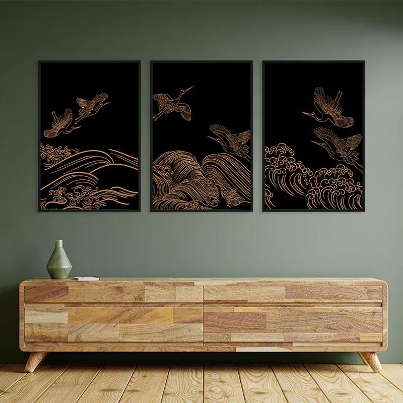 Obraz Multicanvas Goldird Set mockup 2